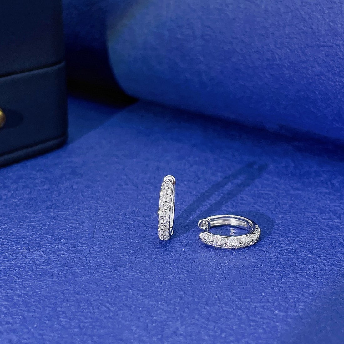 14k Gold 0.34 Ct Natural H Diamond Earrings - 4