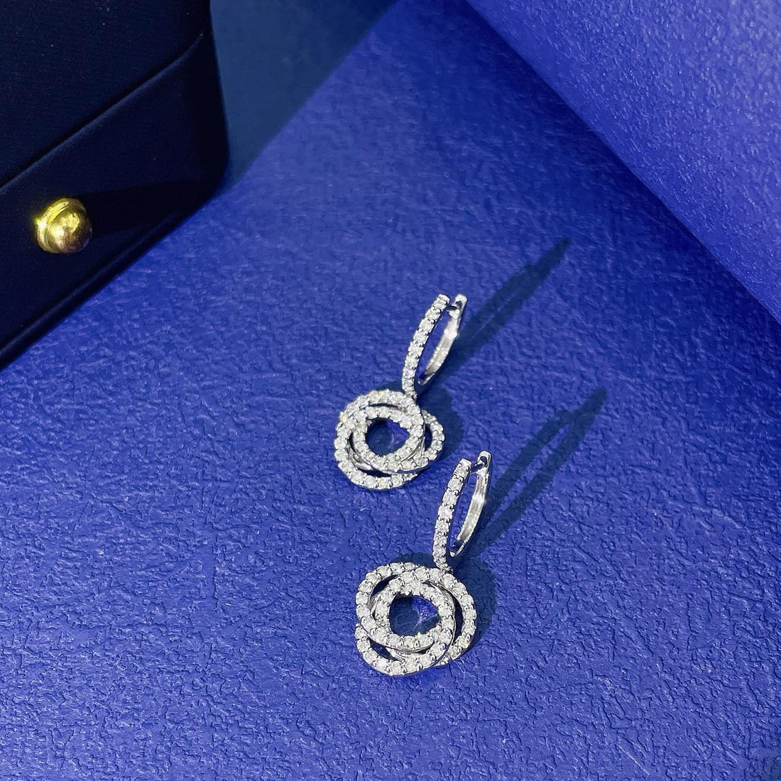 14k Gold 0.64 Ct Natural H Diamond Earrings - 2