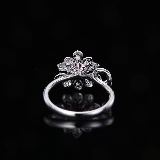 14k Gold 1.54 Ctw Natural Ruby & Diamond Ring - 3