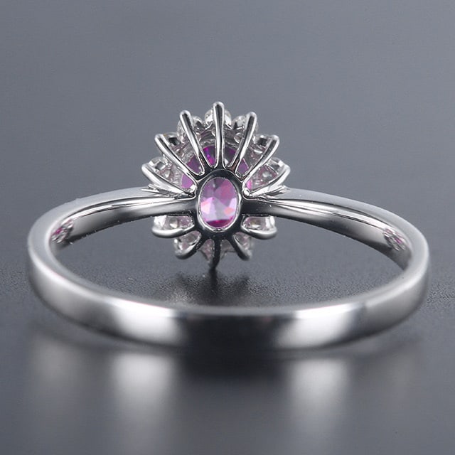 14k Gold 0.76 Ctw Natural Sapphire & Diamond Ring - 3