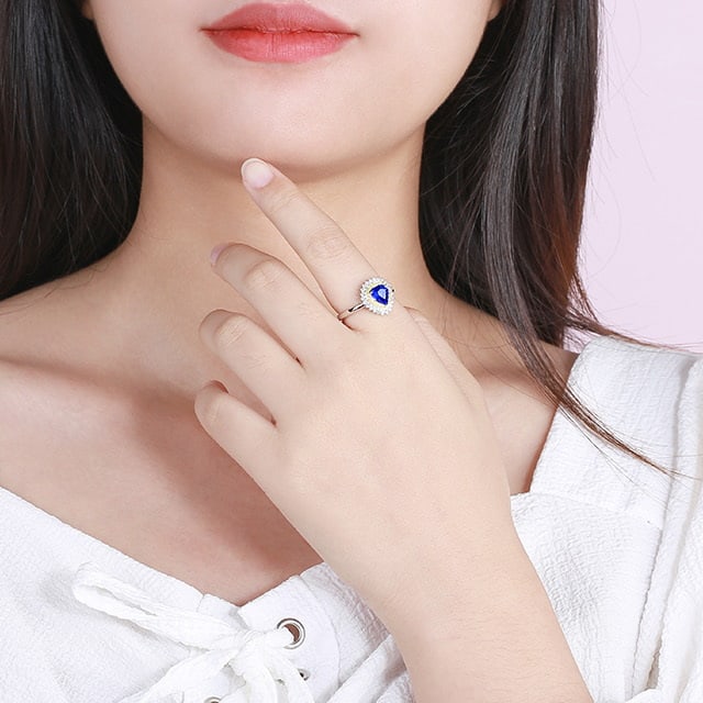 14k Gold 1.43 Ctw Natural Sapphire & Diamond Ring - 2