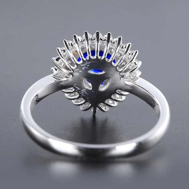 14k Gold 1.43 Ctw Natural Sapphire & Diamond Ring - 3
