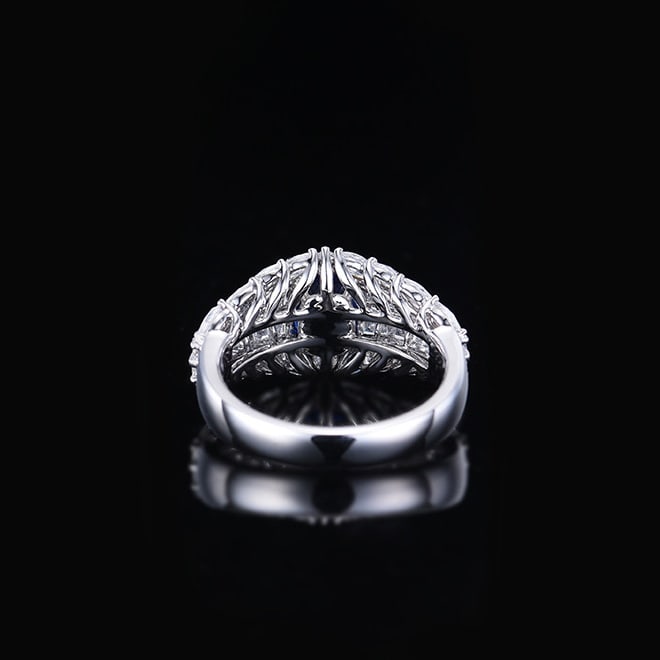 14k Gold 3.26 Ctw Natural Sapphire & Diamond Ring - 4