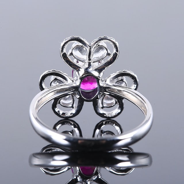 14k Gold 1.34 Ctw Natural Sapphire & Diamond Ring - 4