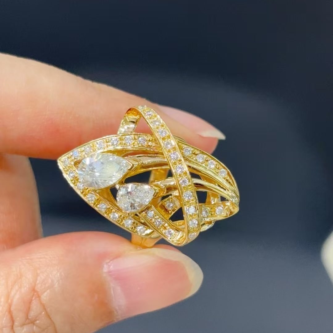 14k Gold 1.57 Ctw Natural H Diamond Ring - 4