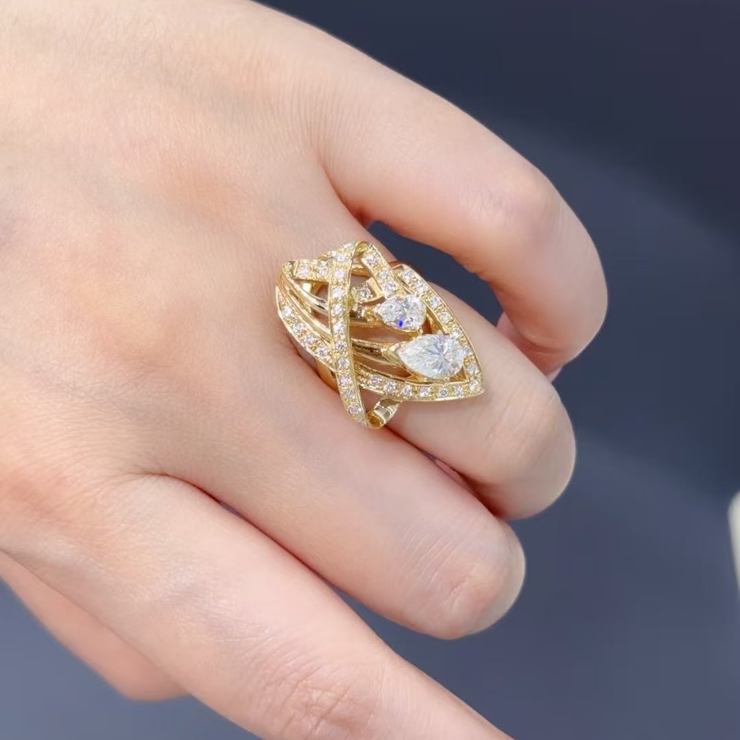 14k Gold 1.57 Ctw Natural H Diamond Ring - 6
