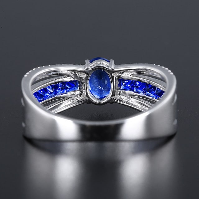 14k Gold 1.03 Ctw Natural Sapphire & Sapphire Ring - 3