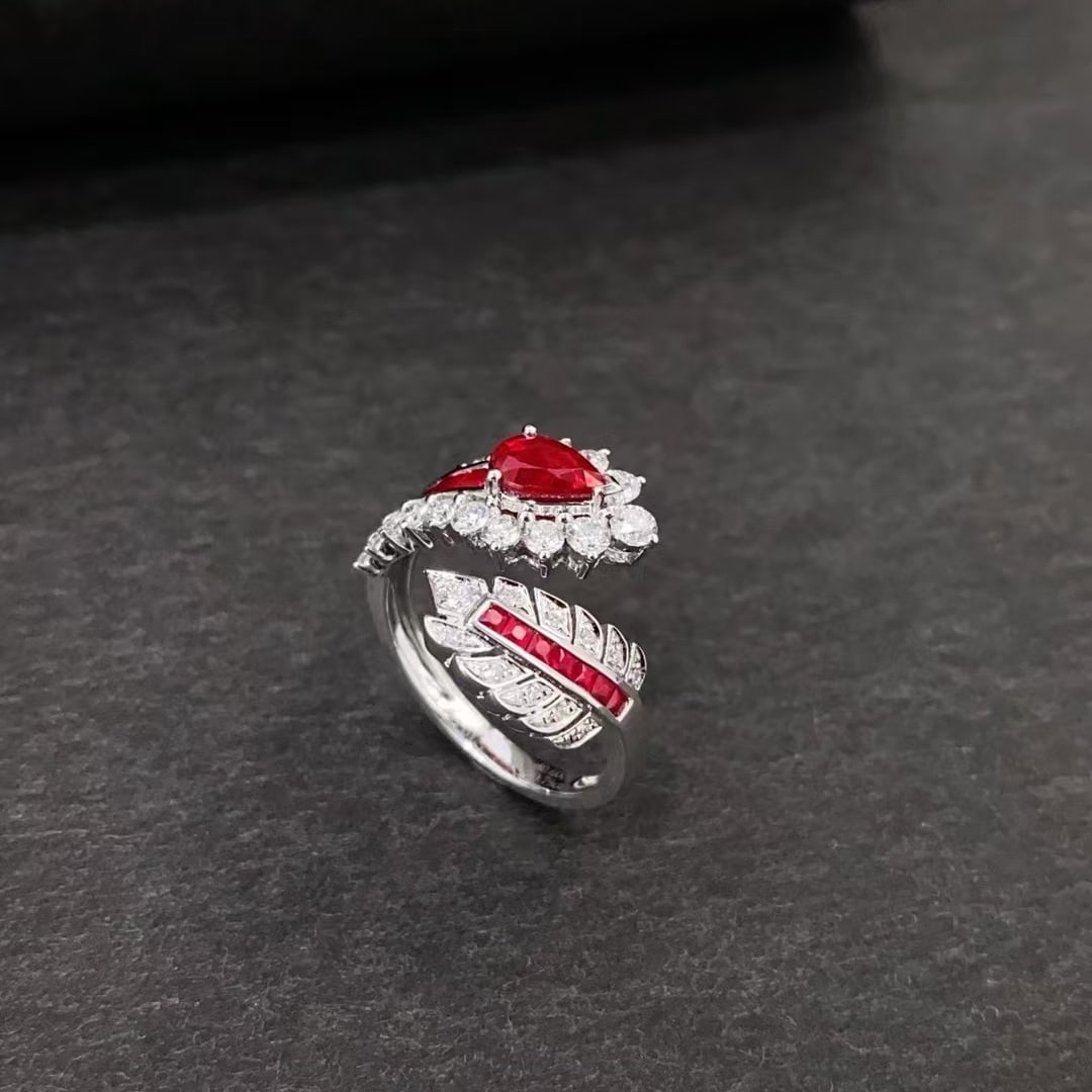 14k Gold 1.61 Ctw Natural Ruby & Ruby Ring - 4