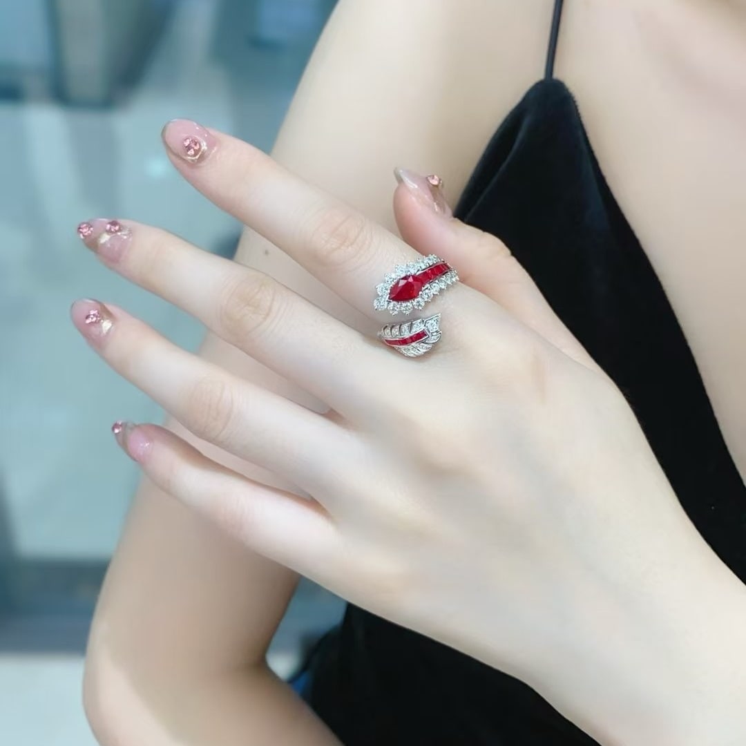 14k Gold 1.61 Ctw Natural Ruby & Ruby Ring - 5
