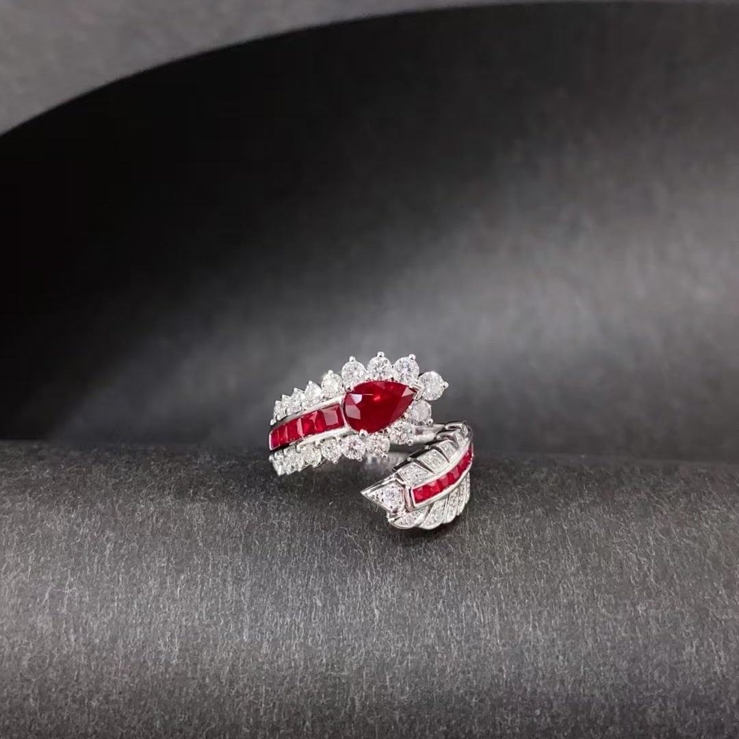 14k Gold 1.61 Ctw Natural Ruby & Ruby Ring - 6