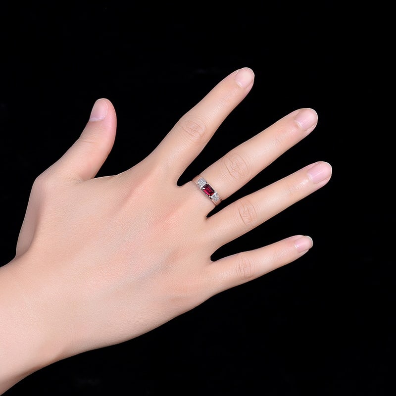 14k Gold 1.19 Ctw Natural Ruby & Diamond Ring - 2