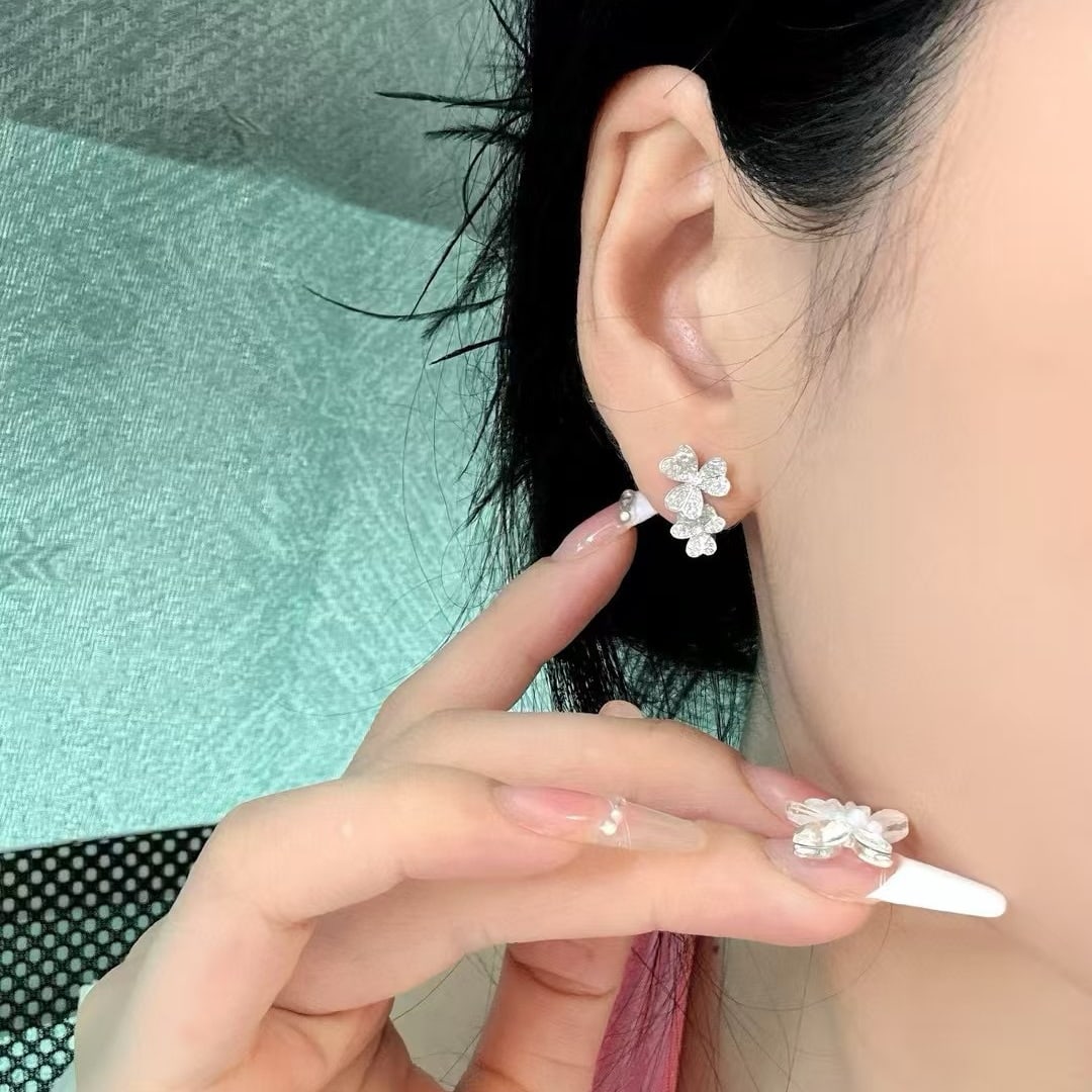 14k Gold 0.4 Ct Natural H Diamond Earrings - 2
