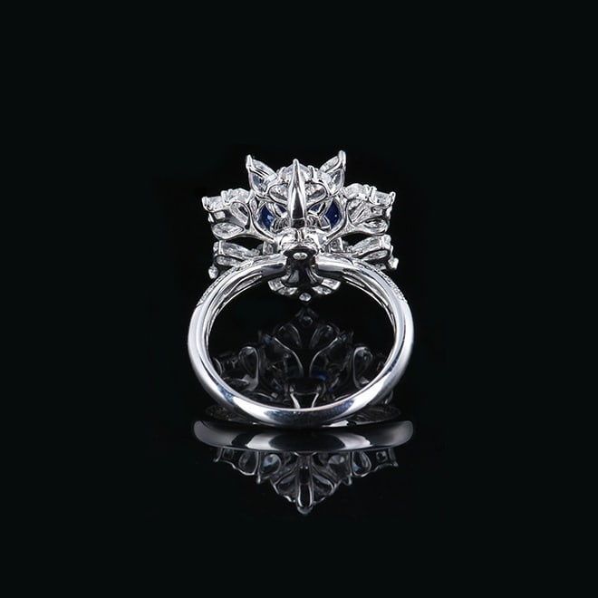 14k Gold 2.98 Ctw Natural Sapphire & Diamond Ring/pendant( Without Chain ) - 4