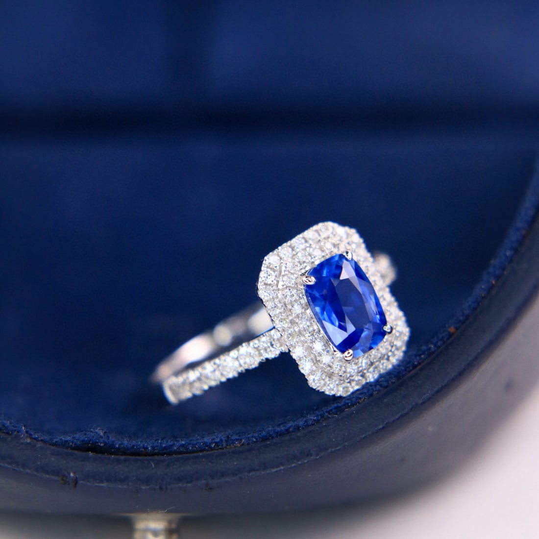 14k Gold 1.42 Ctw Natural Sapphire & Diamond Ring - 2