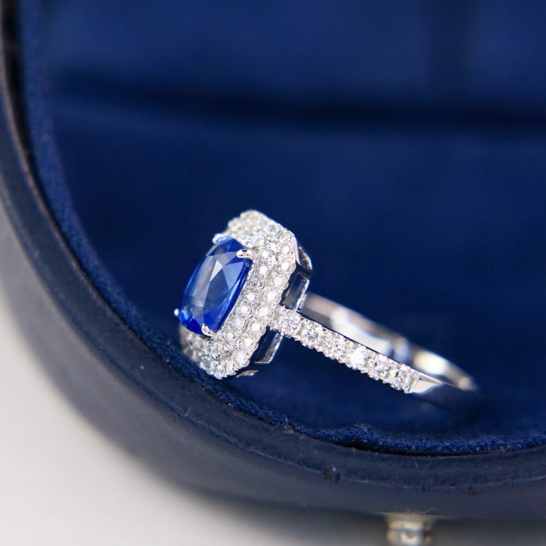 14k Gold 1.42 Ctw Natural Sapphire & Diamond Ring - 3