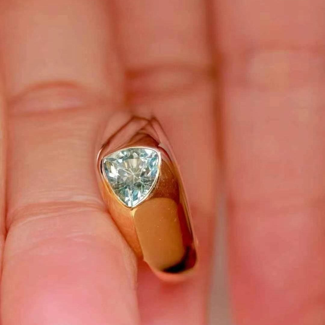 14k Gold 1.01 Ct Natural Sapphire Ring - 4