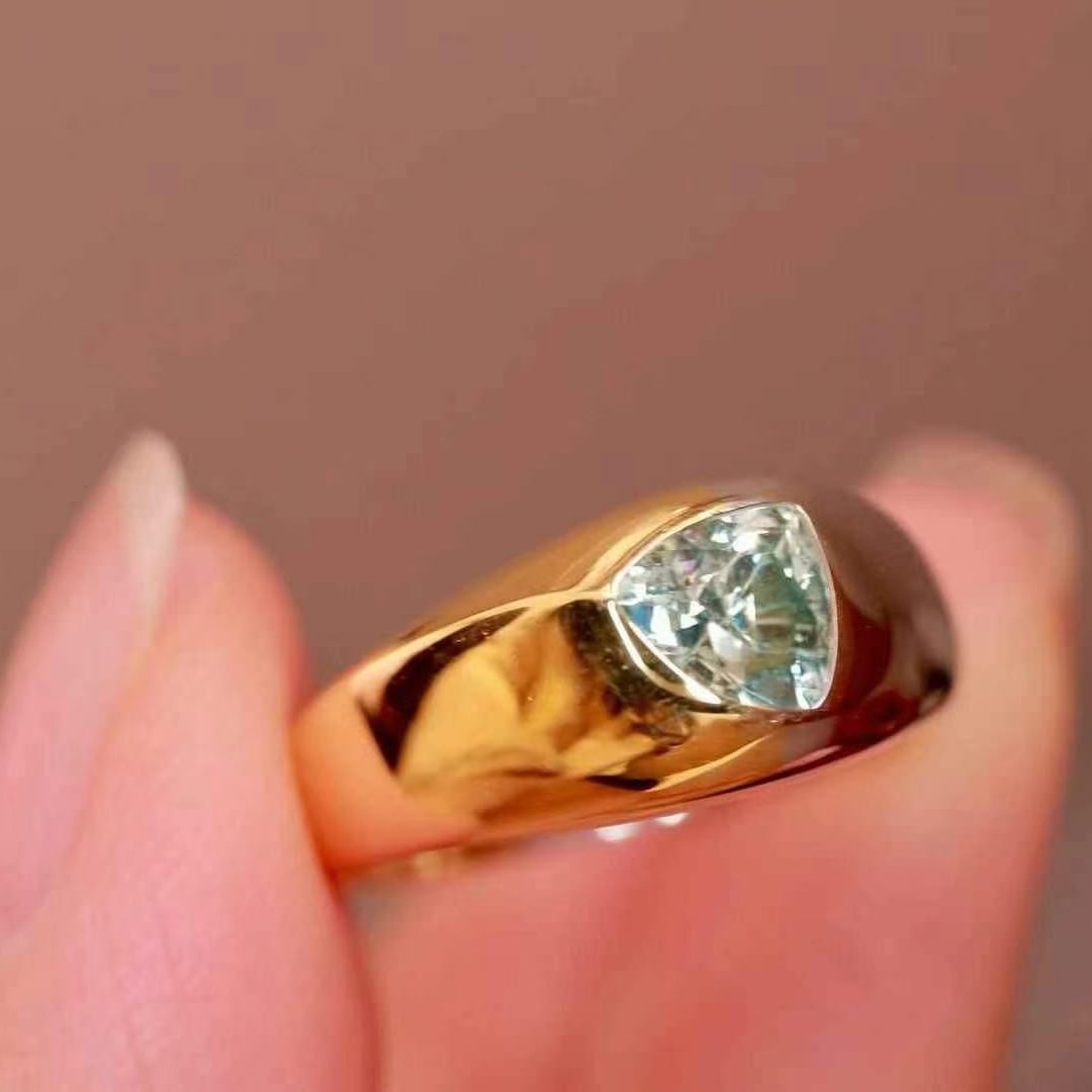 14k Gold 1.01 Ct Natural Sapphire Ring - 5
