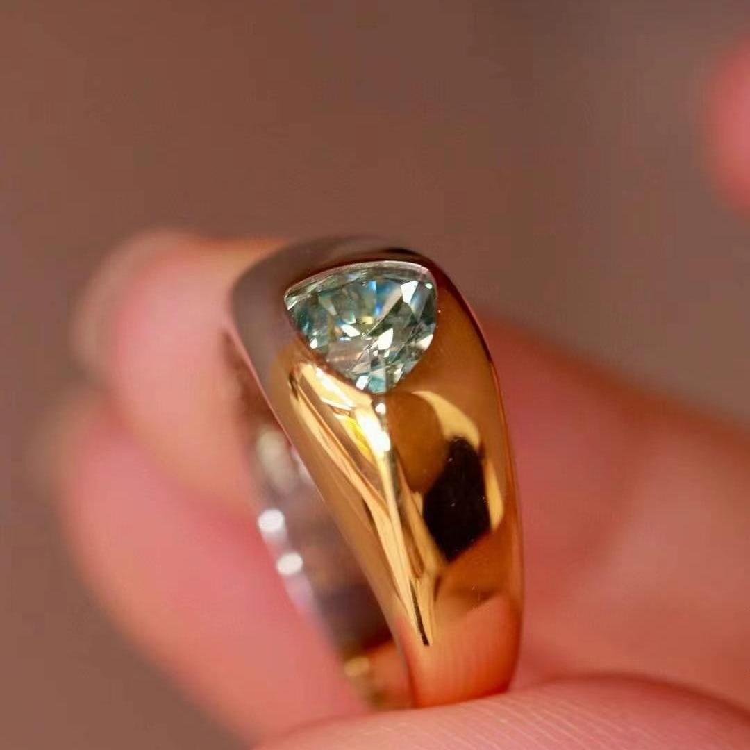 14k Gold 1.01 Ct Natural Sapphire Ring - 6