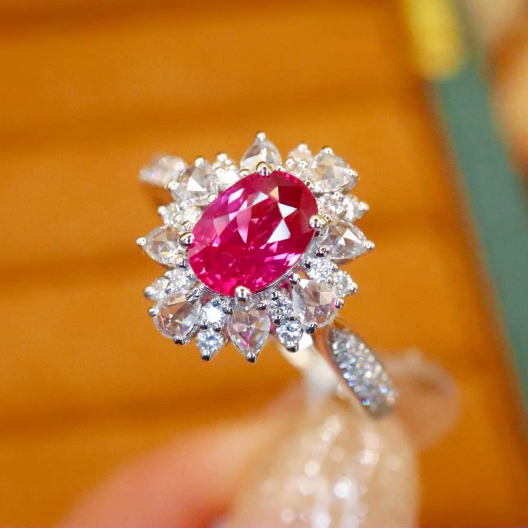 14k Gold 1.47 Ctw Natural Ruby & Diamond Ring - 2