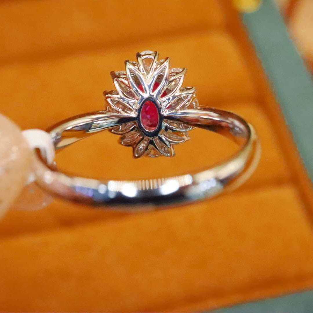 14k Gold 1.47 Ctw Natural Ruby & Diamond Ring - 4