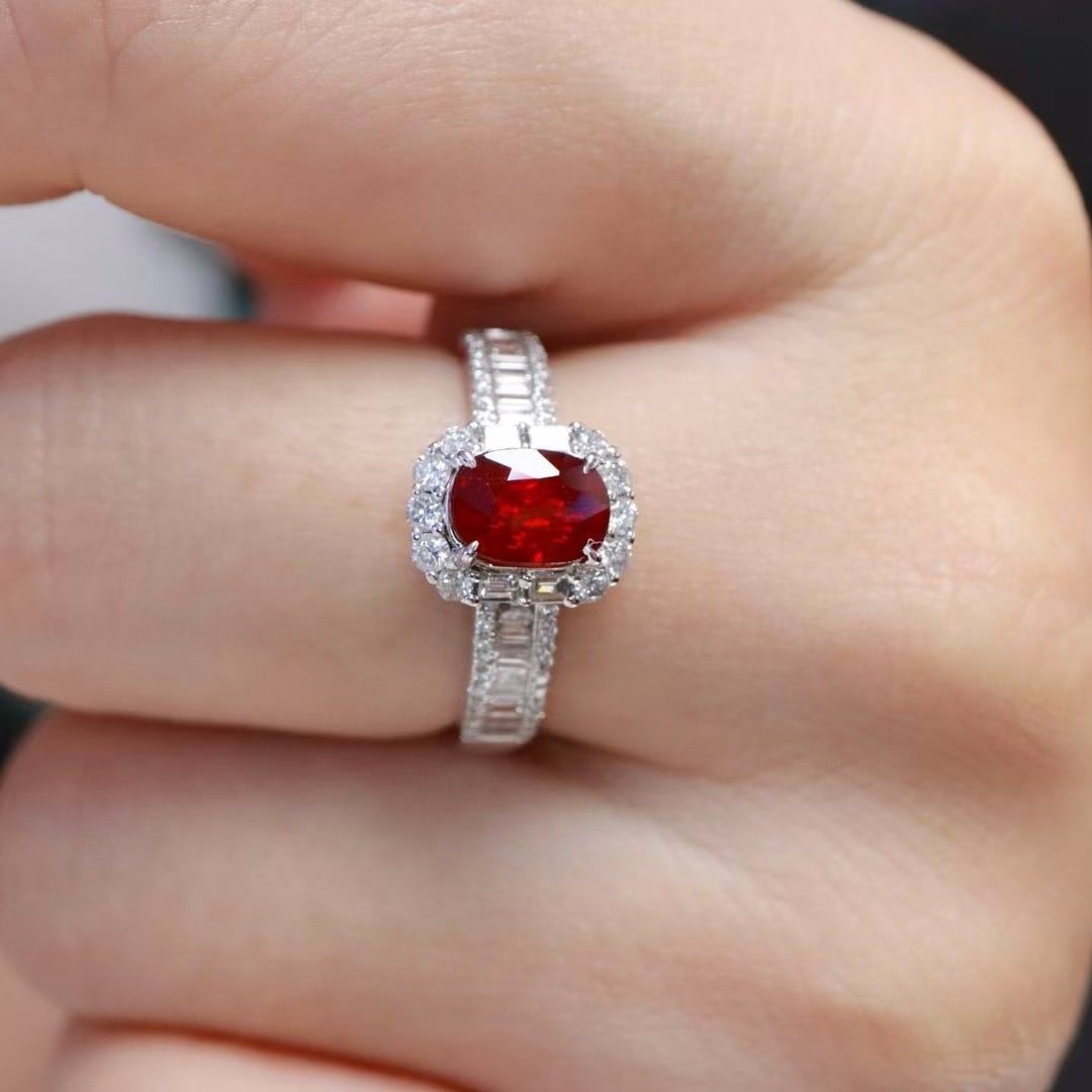 14k Gold 1.87 Ctw Natural Ruby & Diamond Ring - 3