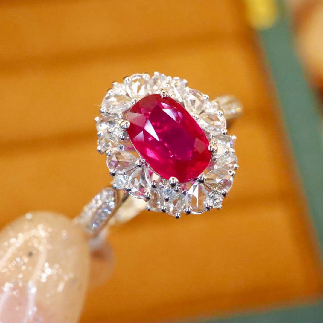 14k Gold 1.47 Ctw Natural Ruby & Diamond Ring - 2