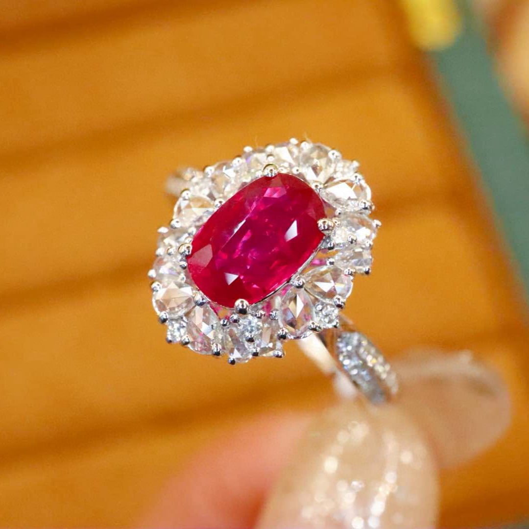 14k Gold 1.47 Ctw Natural Ruby & Diamond Ring - 3