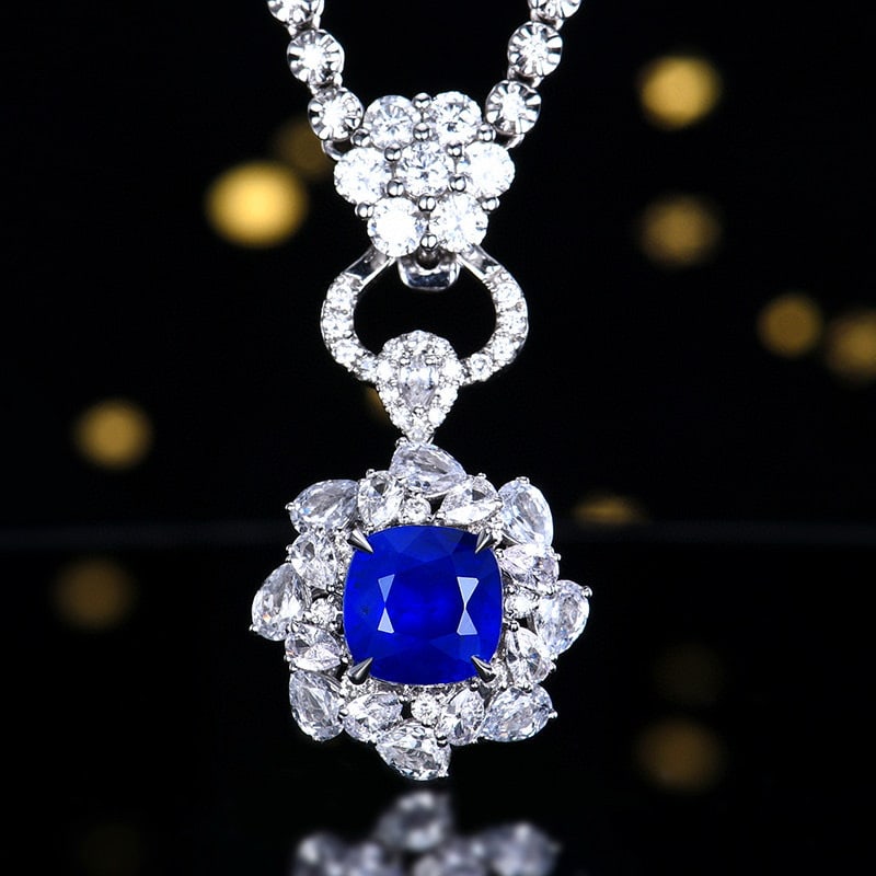 14k Gold 2.94 Ctw Natural Sapphire & Diamond Ring/pendant( Without Chain ) - 5