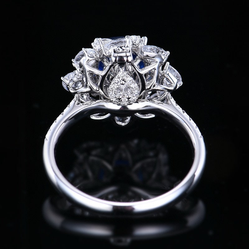 14k Gold 2.94 Ctw Natural Sapphire & Diamond Ring/pendant( Without Chain ) - 6
