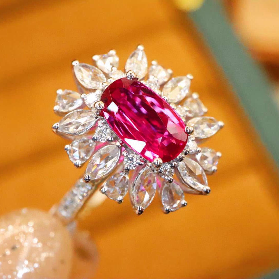 14k Gold 1.64 Ctw Natural Ruby & Diamond Ring - 2