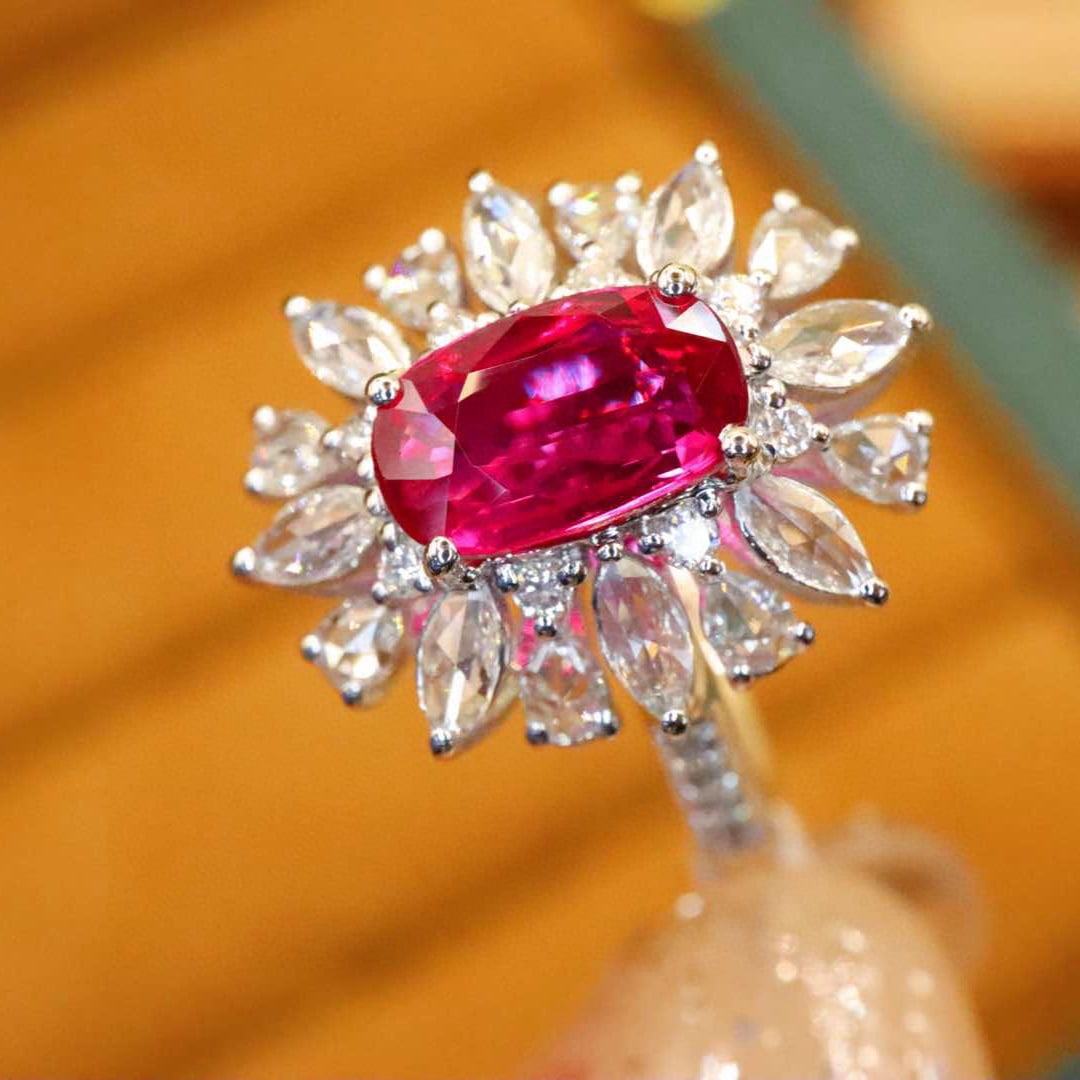 14k Gold 1.64 Ctw Natural Ruby & Diamond Ring - 3