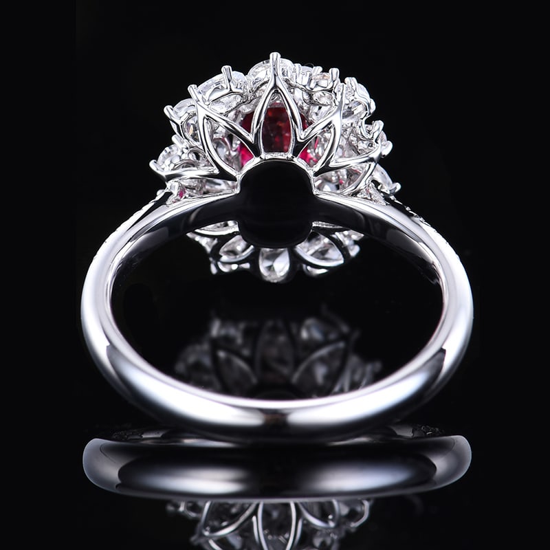 14k Gold 1.08 Ctw Natural Ruby & Diamond Ring - 5