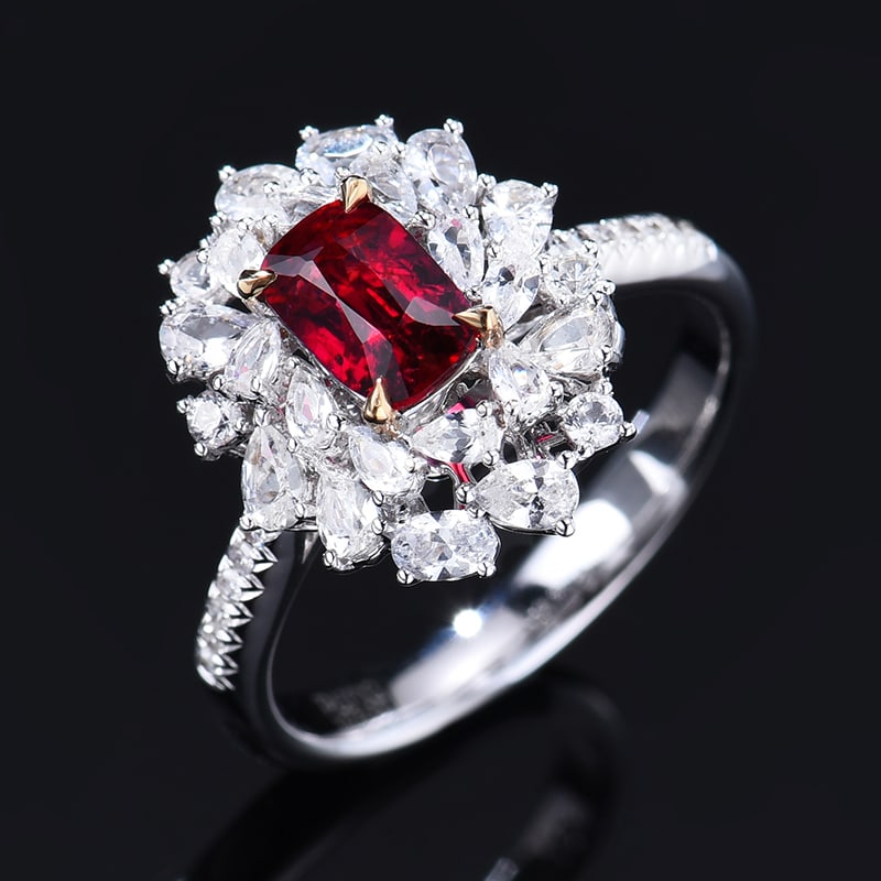 14k Gold 1.08 Ctw Natural Ruby & Diamond Ring - 6
