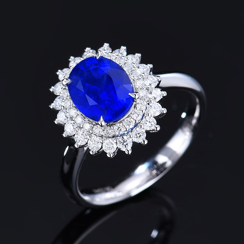 14k Gold 3.05 Ctw Natural Sapphire & Diamond Ring - 3