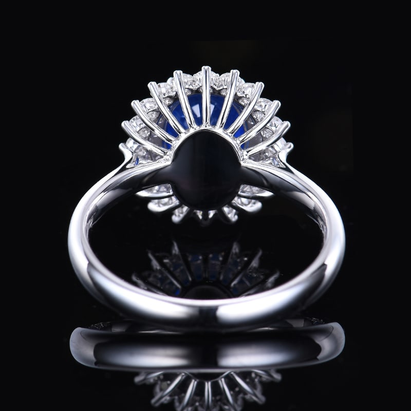 14k Gold 3.05 Ctw Natural Sapphire & Diamond Ring - 5