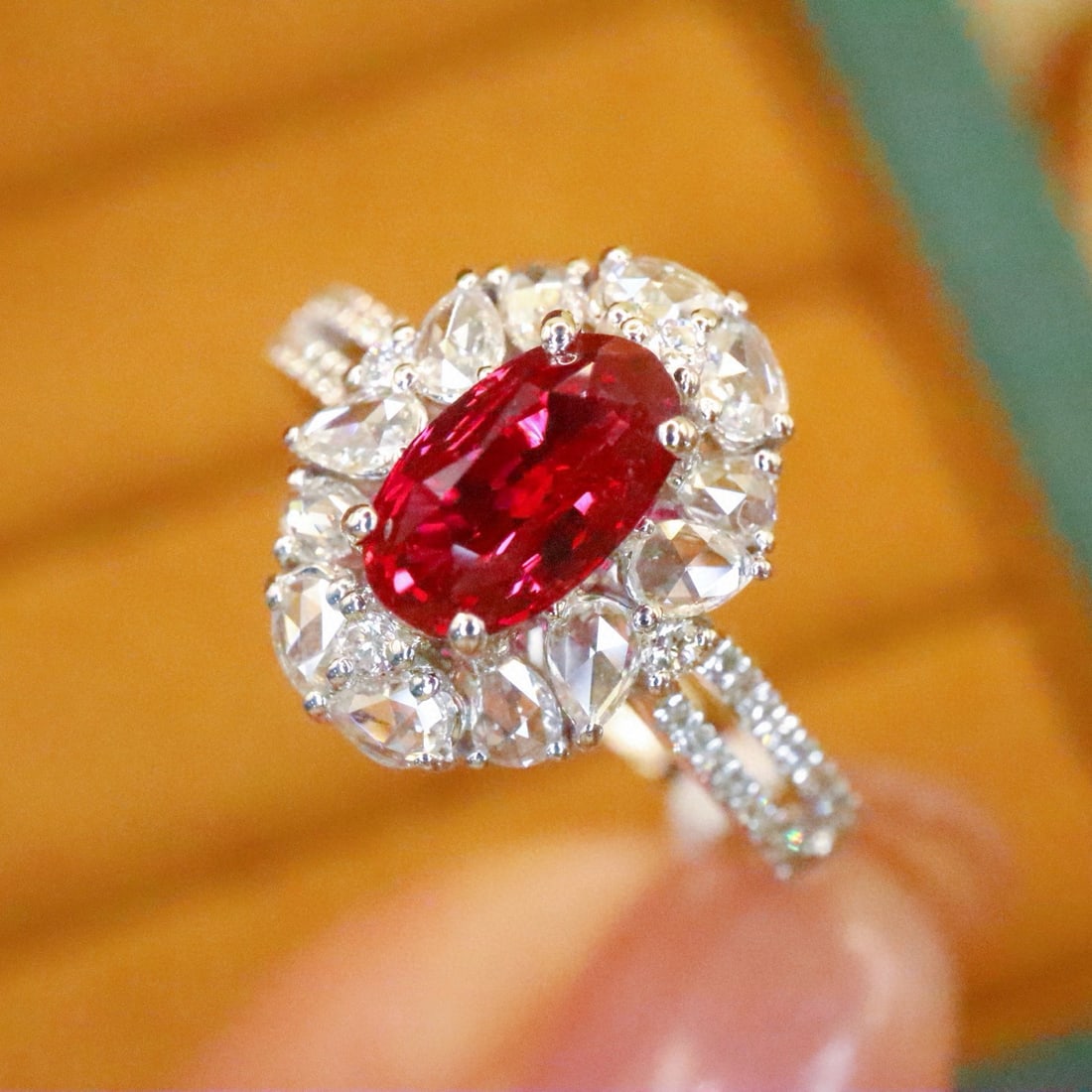 14k Gold 1.40 Ctw Natural Ruby & Diamond Ring - 2