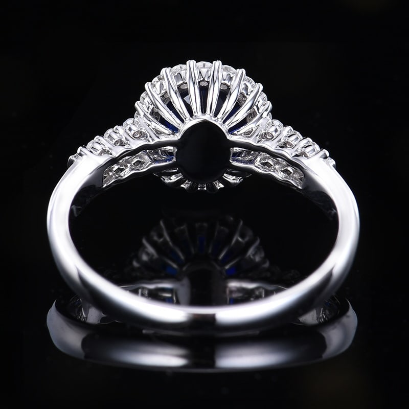 14k Gold 2.06 Ctw Natural Sapphire & Diamond Ring - 5