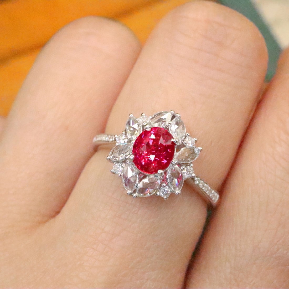 14k Gold 1.42 Ctw Natural Ruby & Diamond Ring - 5