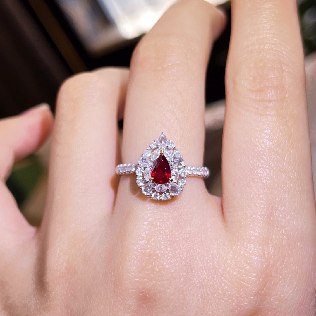 14k Gold 1.09 Ctw Natural Ruby & Diamond Ring - 3