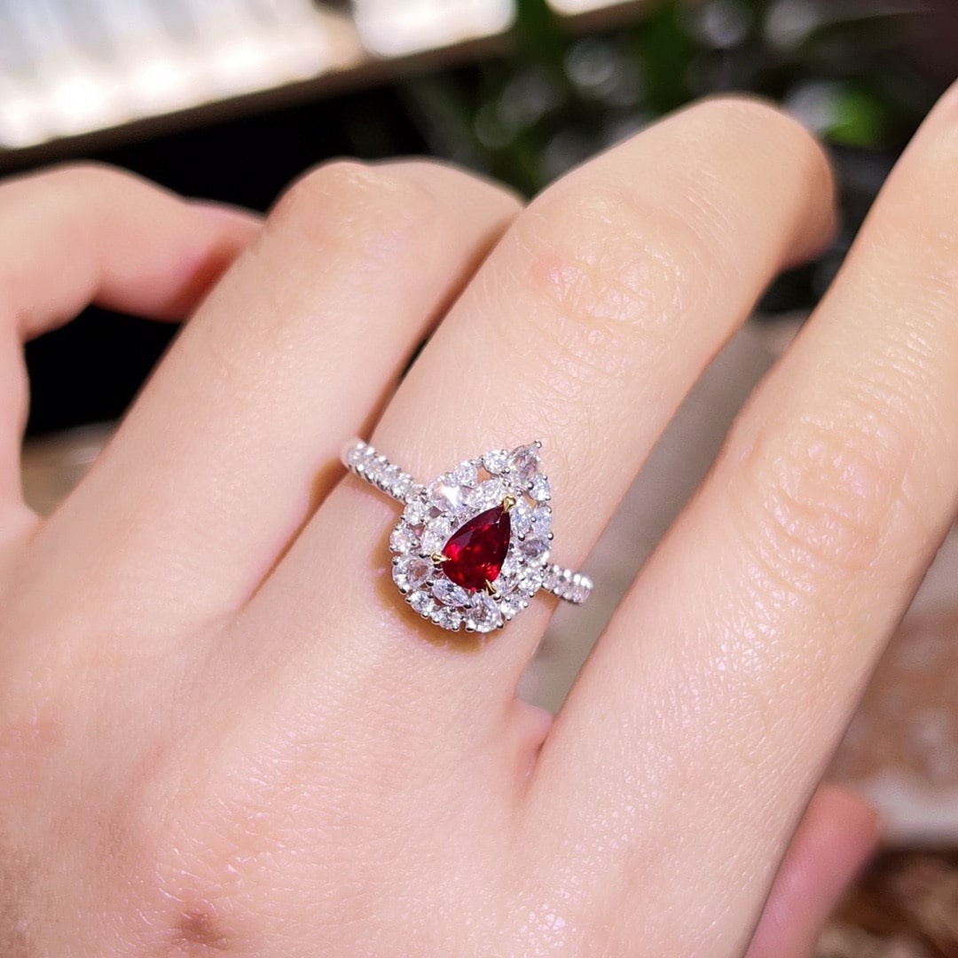 14k Gold 1.09 Ctw Natural Ruby & Diamond Ring - 5