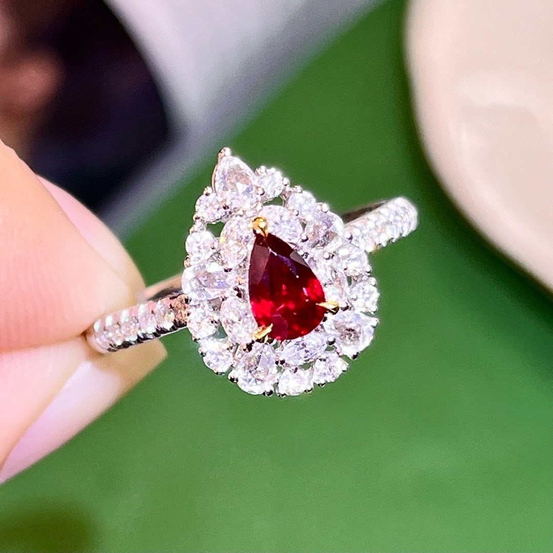 14k Gold 1.09 Ctw Natural Ruby & Diamond Ring - 6