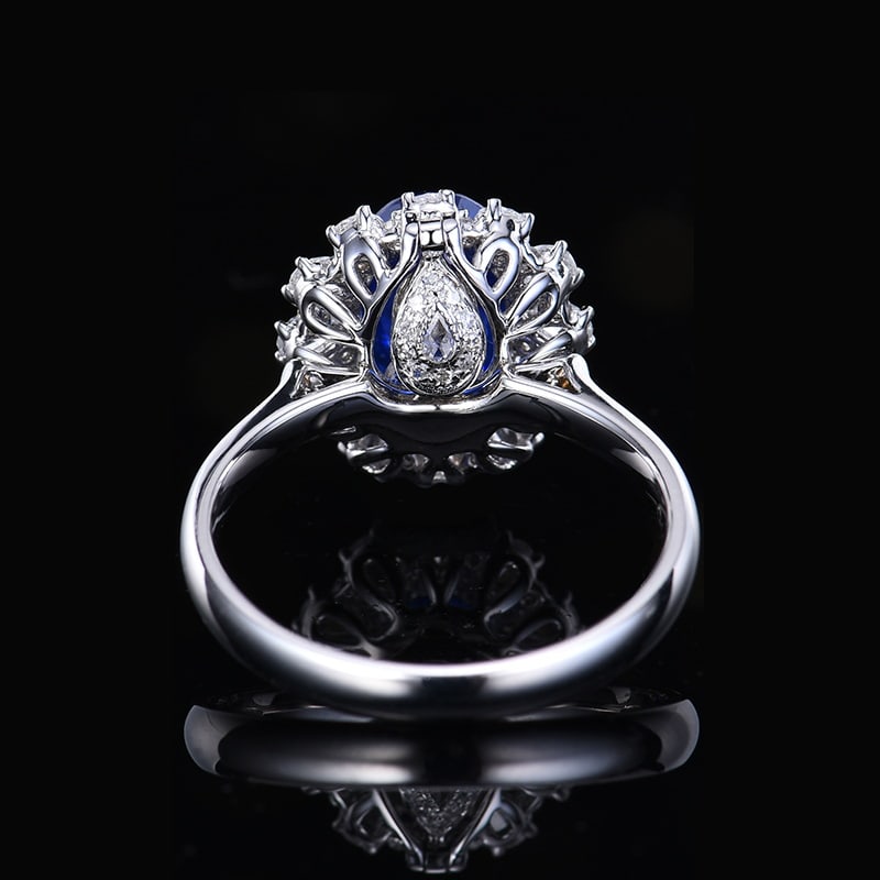 14k Gold 2.63 Ctw Natural Sapphire & Diamond Ring/pendant( Without Chain ) - 4
