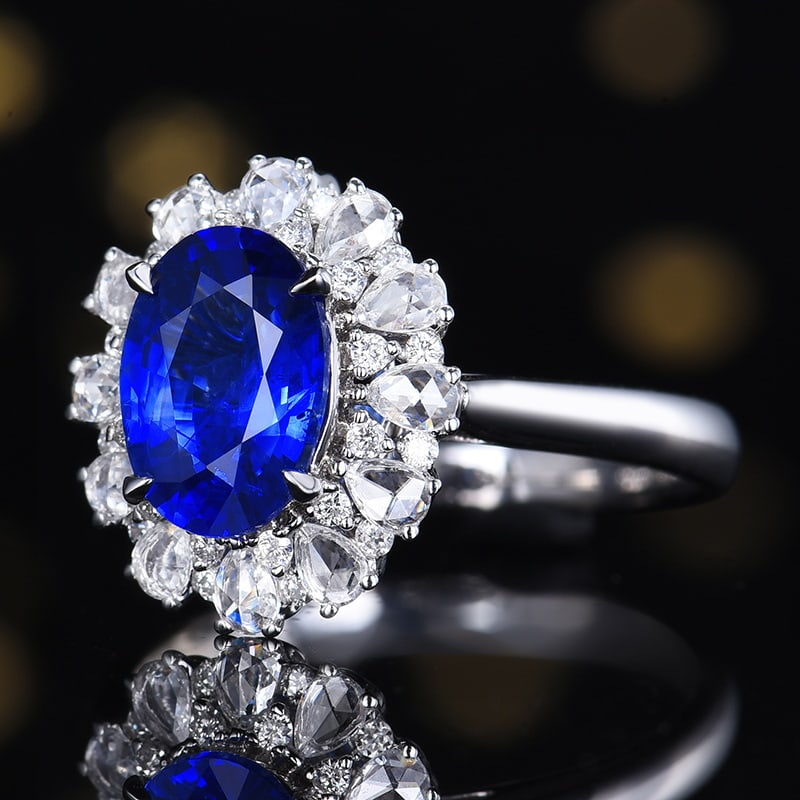 14k Gold 2.63 Ctw Natural Sapphire & Diamond Ring/pendant( Without Chain ) - 7