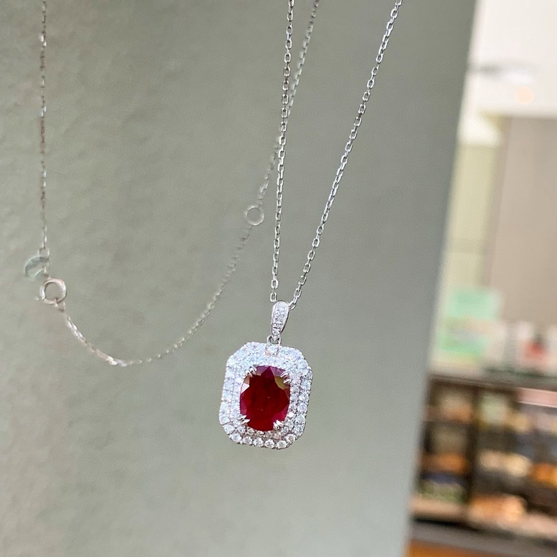 14k Gold 1.96 Ctw Natural Ruby & Diamond Pendant( Without Chain ) - 5