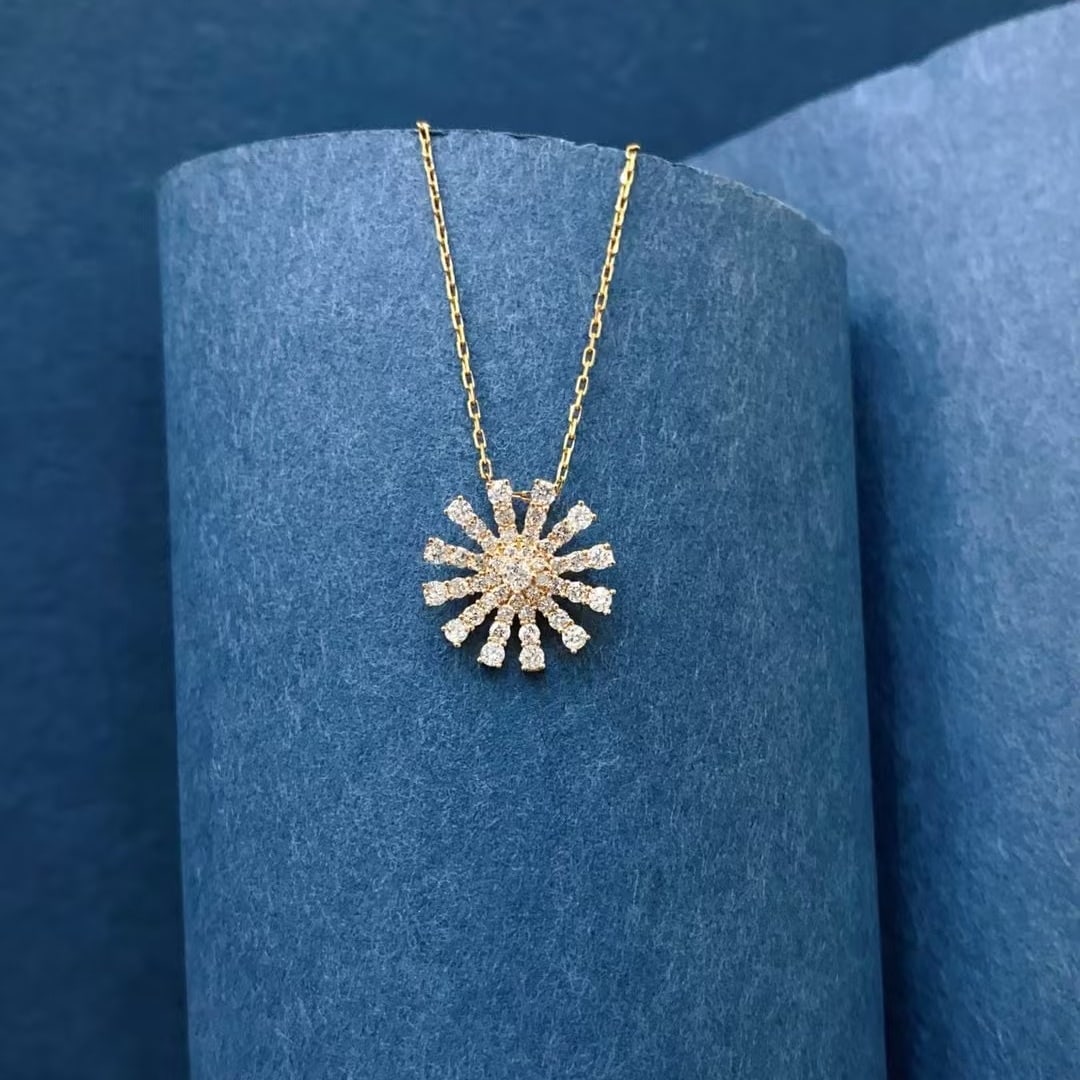14k Gold 0.5 Ct Natural H Diamond Necklace: Ref:230984218 // gold content:14k gold // main gemstone:diamond // shape:round // carat weight:0. 5ct // clarity grade:vs-si // color:h // treatment:natural // cut grade:g // Low Estimate: 2400