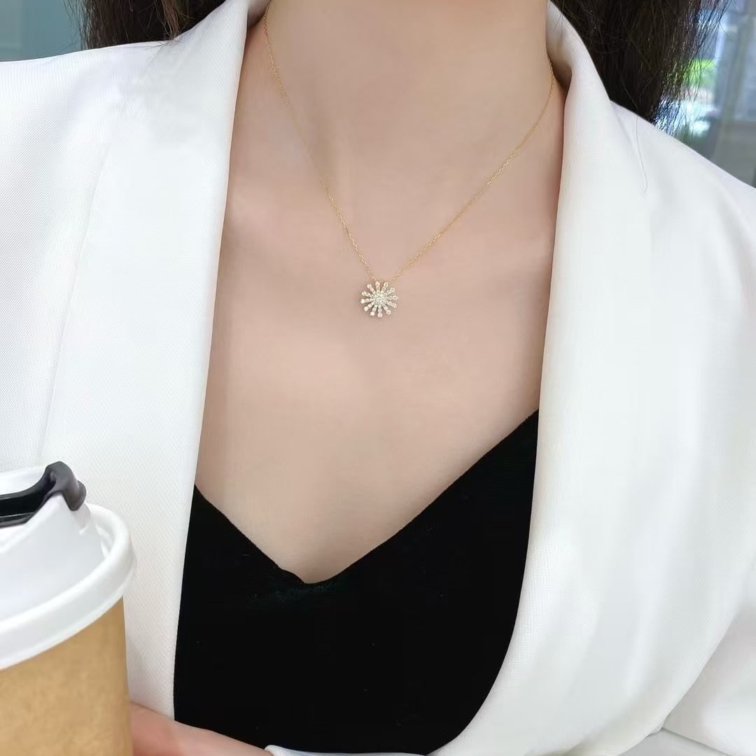 14k Gold 0.5 Ct Natural H Diamond Necklace - 2