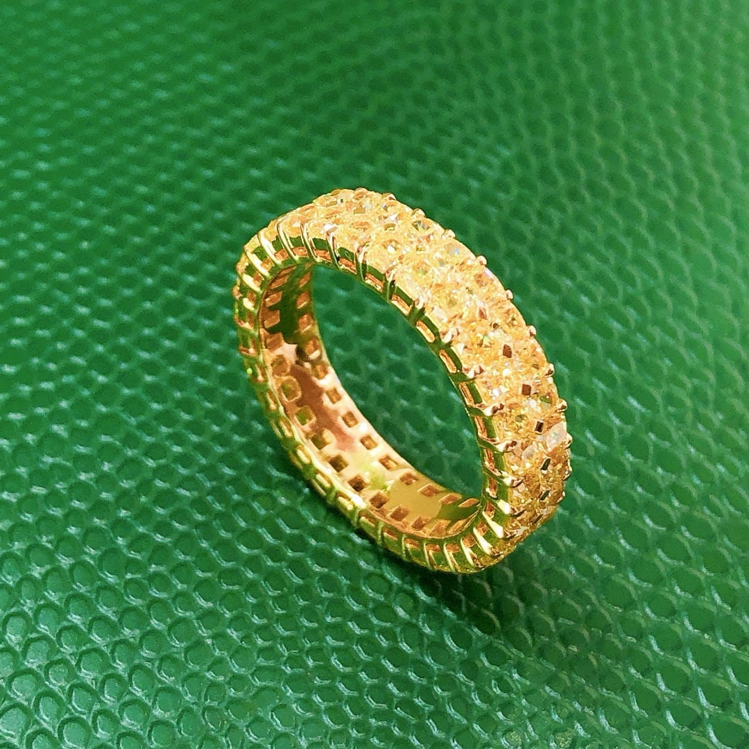 14k Gold 4.86 Ct Natural Yellow Diamond Ring - 5