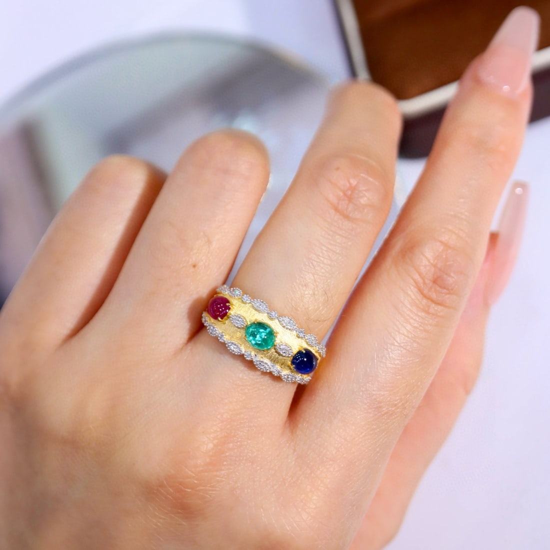 14k Gold 1.40 Ctw Natural Ruby & Diamond Ring - 4