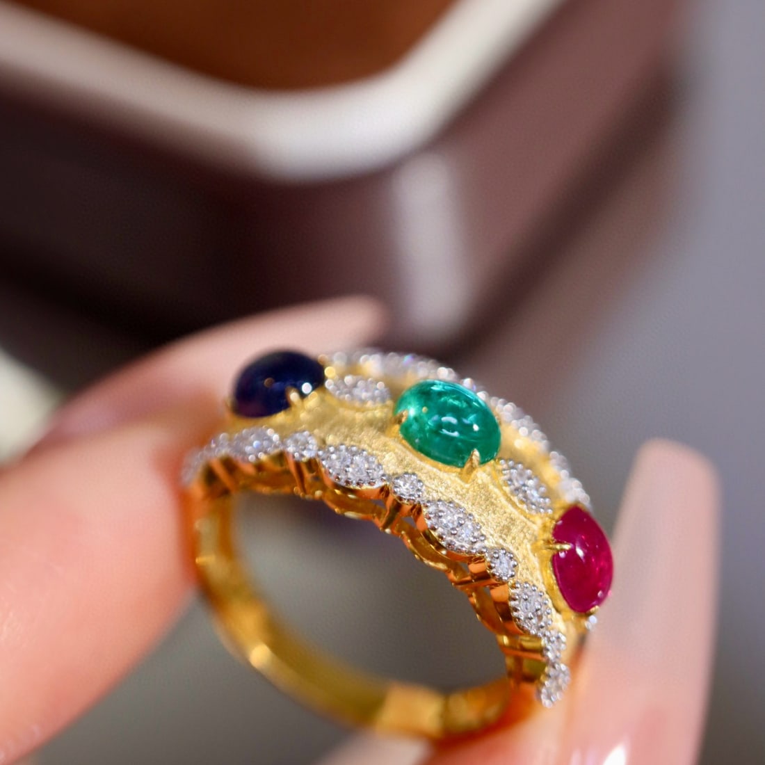 14k Gold 1.40 Ctw Natural Ruby & Diamond Ring - 8