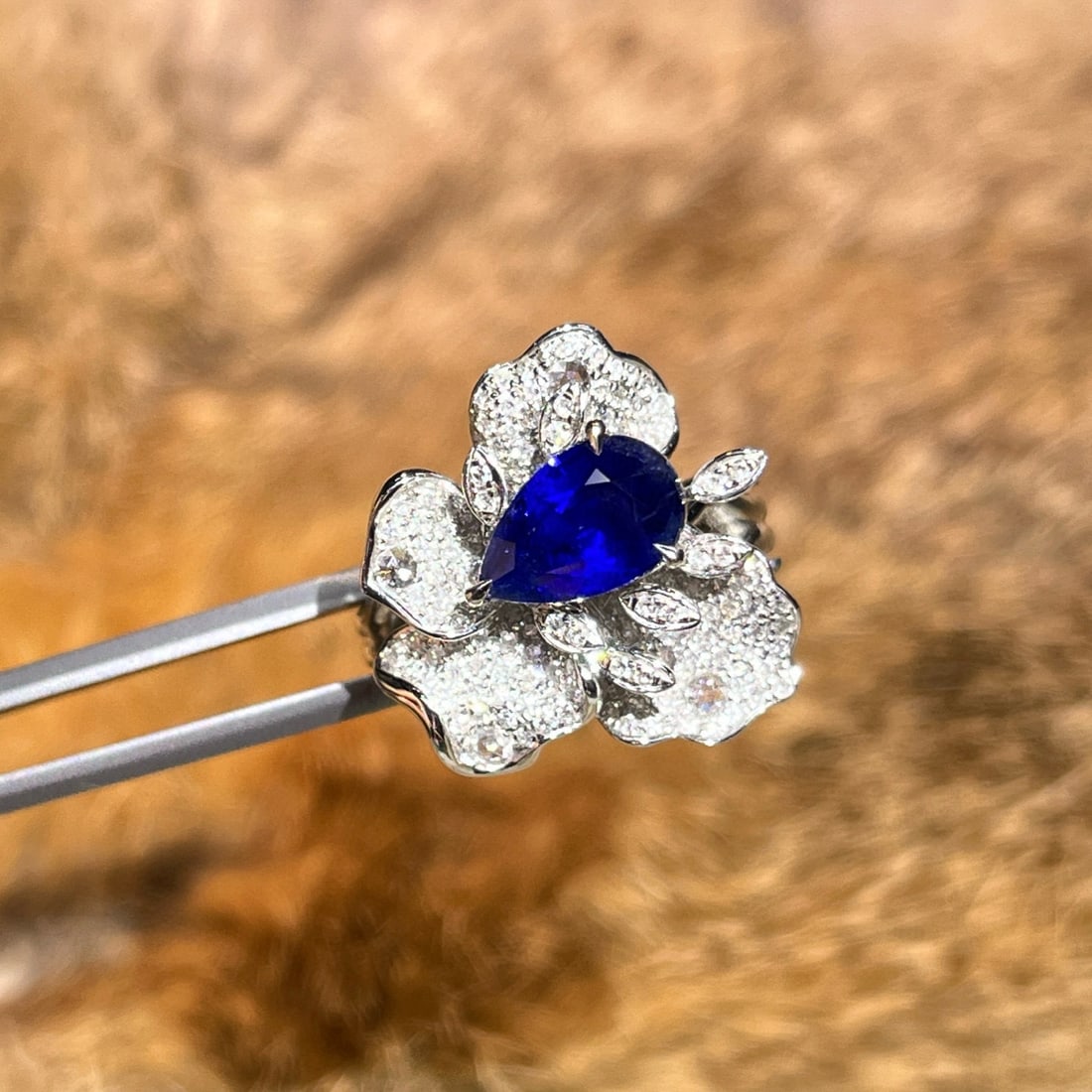 14k Gold 2.69 Ctw Natural Sapphire & Diamond Ring - 2